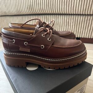 Weekend Max Mara Rich Brown Boat Shoes